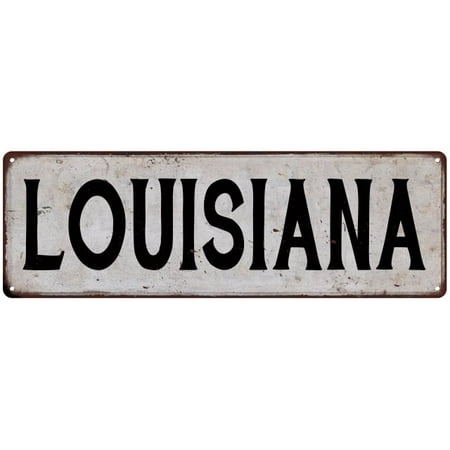 Louisiana is My Home Vintage Chic Wall Decor Metal Sign 106180025017